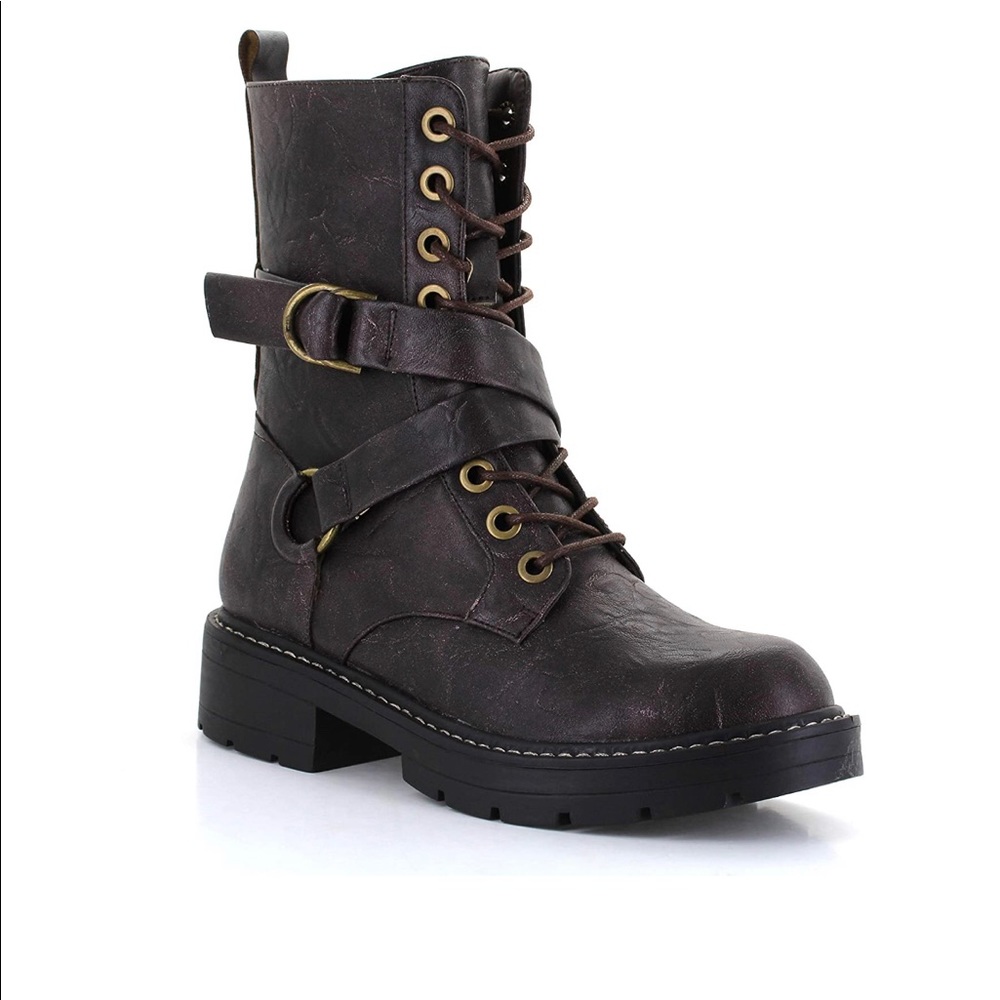 Seven7 Cardi B Lace-Up Combat Boots Sz 7